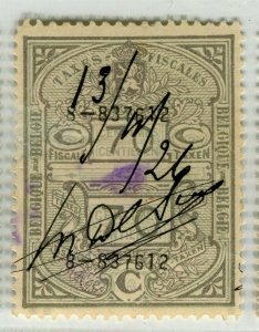 BELGIUM; Early 1900s fine used TAXES FISCALES Revenue issue used value, 70c