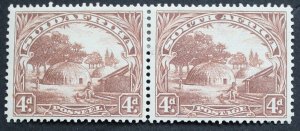 South Africa 1930 Four Pence p14x13½ pair SG 35c mint