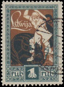 Latvia #64-67, Complete Set(4), 1919, Used