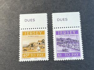 JERSEY # J45-J46--MINT NEVER/HINGED---SINGLES WITH TABS---POSTAGE DUE---1982