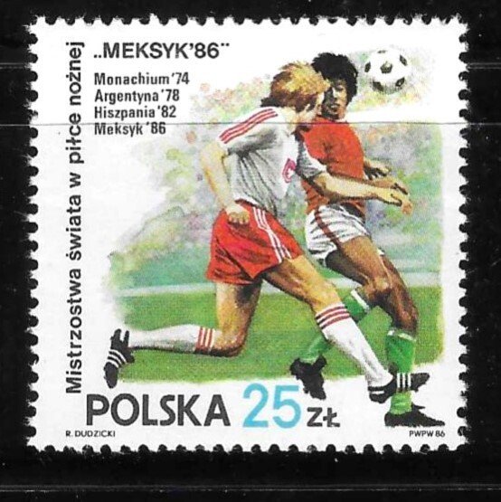 Poland 1986 World Cup Soccer Championships Mexico Sc 2728 MNH A61