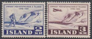 Iceland 271-272 MNH CV $9.00