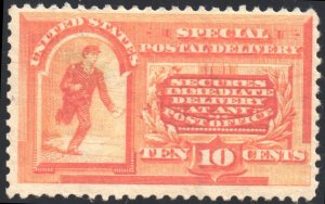 US Scott #E3 -F/VF - 10c Messenger Running Special Delivery Orange - OG - 1893