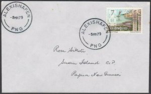 PAPUA NEW GUINEA 1979 cover ex ALEXISHAFEN..................................V519