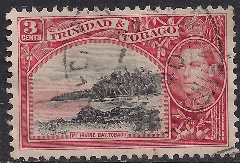 Trinidad & Tobago 1938 - 44 KGV1 3cts Mt Irvine Bay SG 248  ( L1393 )