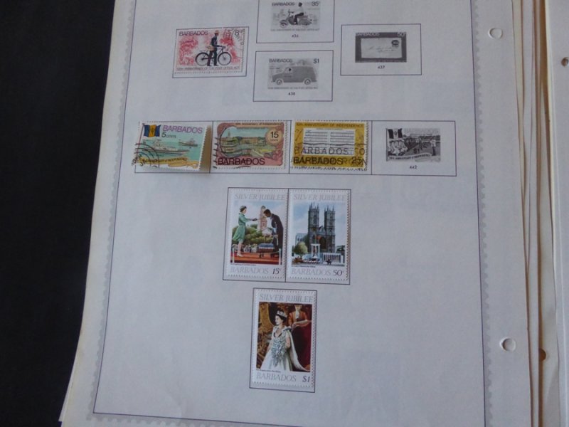 Barbados 1852-1992 Stamp Collection on Scott Album Pages