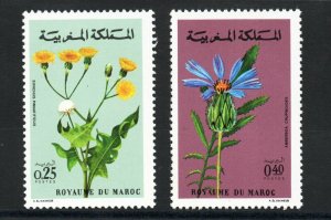 1972 - Morocco - Maroc- Flowers - plants- Fleurs- Plantes - Compl.set 2v.MNH** 