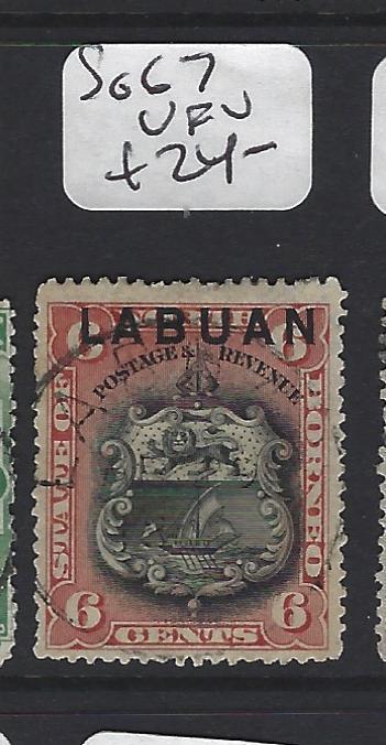 LABUAN   (P2507B)  6C ARMS, LION  SG 67   VFU