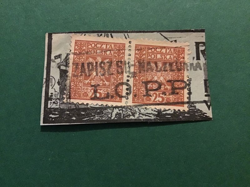 Poland L.O.P.P. Cancel on Piece Stamps R43630