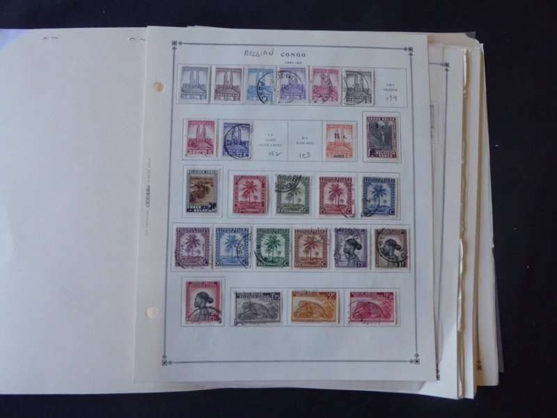 Belgium Congo 1941-1971 Stamp Collection on Alb Pgs