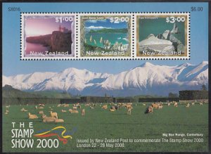 New Zealand 2000 MNH Sc #1639a Sheet of 3:Taiaroa Head lighthouse, Great Barr...