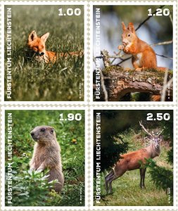 Liechtenstein 2024 MNH Stamps Animals Deer Fox Squirrel