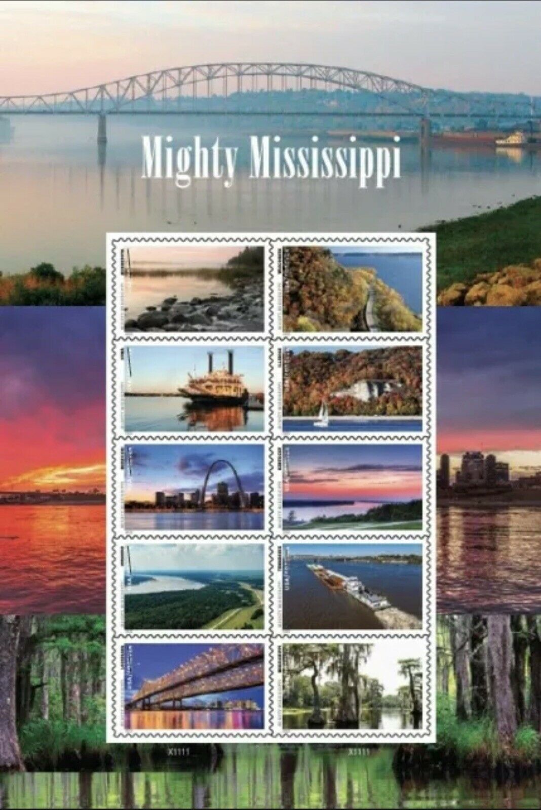 US Mighty Mississippi Sheet of 10 stamps MNH 2022 PreOrderShips 23