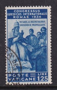 Vatican City  #46  used  1935  Juridicial congress Rome   125c