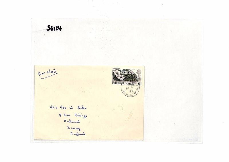 SS134 1978 FALKLANDS  to GB Surrey Richmond Commercial Airmail {samwells-covers}