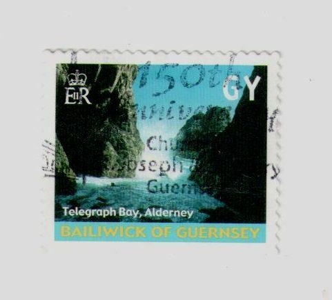 2001 Guernsey #742e stamp Telegraph Bay, Alderney USED