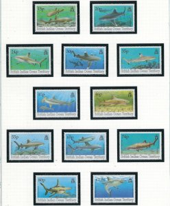 B.I.O.T. 151-62 MNH 1994 Sharks (fe4590)