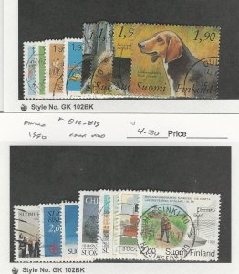 Finland, Postage Stamp, #790-794d, 812-9 Used, 1989-90 Dogs