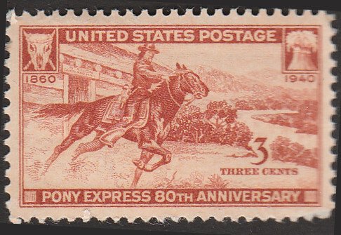 # 894 MINT NEVER HINGED ( MNH ) PONY EXPRESS 80TH ANNIV.