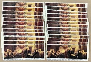 1691-1694 Decl of Independence, 25 MNH 13 cent  Strips of 4 issued 1976