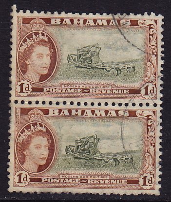 Bahamas - 1954 - Scott #159 - used pair - Modern Agriculture