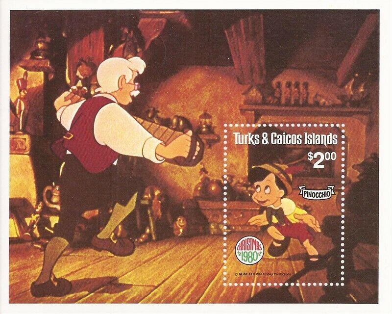 Turks & Caicos - 1979 Disney Pinocchio - Souvenir Sheet - Scott #451