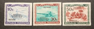 Indonesia 1949 #CO13-5, Airplane O/P, MNH.