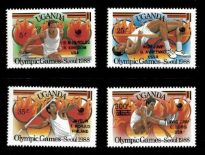 Uganda 1988 - SEOUL OLYMPICS 88 - Set of 4 (Scott #607-10) - MNH