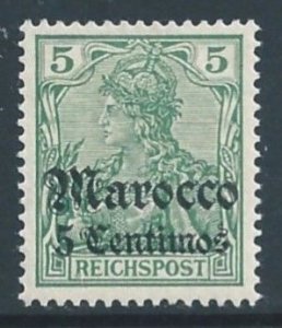 Germany Offices in Morocco #32A MH 5pf Germania Issue Ovptd. Marocco & Surc...