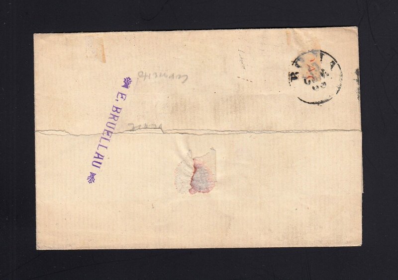 ITALIAN STATES: ROMAN STATES: Scott #2 x 2 on 1865 Cover