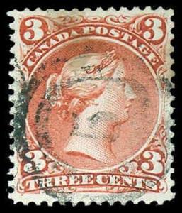 CANADA-f-a-1851-1899 ISSUES (TO 88c) 25b  Used (ID # 85091)