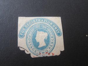 GB QV Postal Stationery Cutdown  Stock#19097