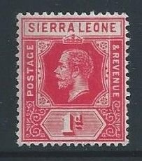 Sierra Leone #104a NH 1p King George V - Wmk. 3 - Carmine