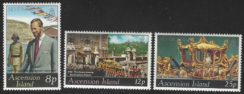 Ascension #218-220 MNH Full Set of 3