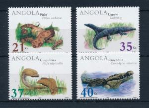 [32364] Angola 2002 Reptiles Snakes Crocodile MNH