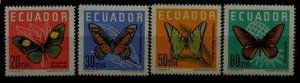 Ecuador 680-83 MNH Butterflies SCV6