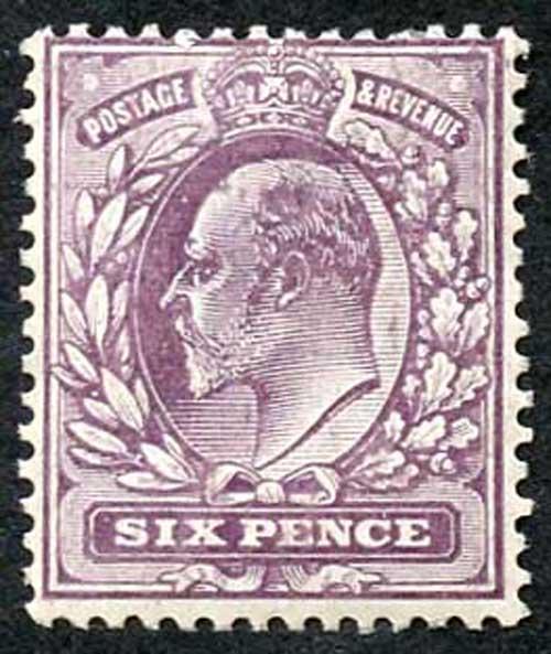 SG245a KEVII 6d Pale Dull Purple (Chalk Paper) DLR M/M