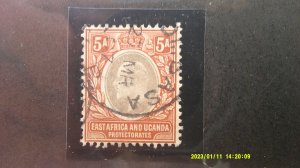 East Africa & Uganda Prot. 1904-07 Scott# 23 USED F-VF (C) WMK 3