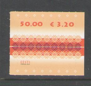 Estonia Sc 630 2010 50k fabric stamp mint NH