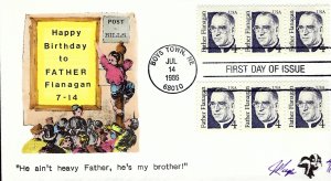 RARE Pugh Designed/Painted Father Flanagan FDC...4 of ONLY 18 created!