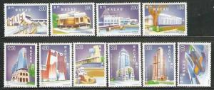 Macao 1999 Modern Building Construction, Architecture 10v MNH # 1303