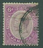 Jamaica SC#67 King George V, 6d, canceled