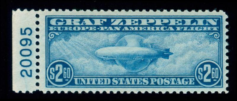 MOMEN: US STAMPS #C15 ZEPPELIN MINT OG NH PSE GRADED CERT VF-80