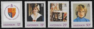 Ascension Scott #'s 313 - 316 MNH