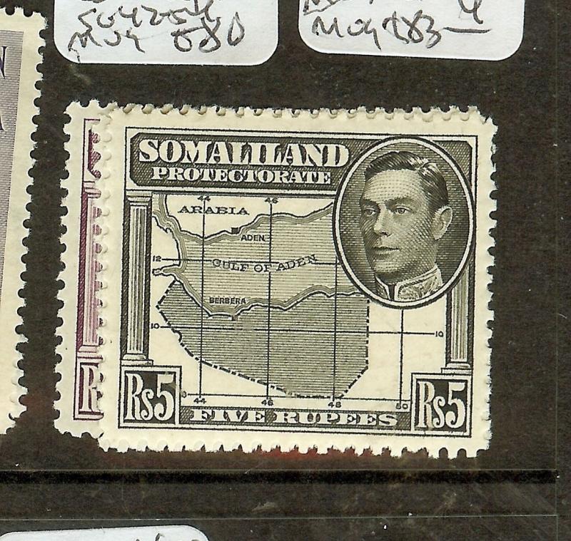 SOMALILAND (P2112BB) KGVI  MAP  SG102-4  MOG