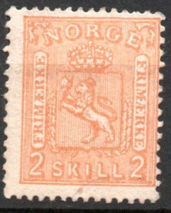 [AC] Norway 1867-1868 Scott #12 Mint *Hinged*