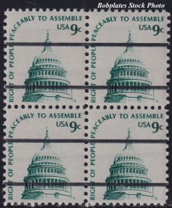 BOBPLATES #1591a Peaceful Assembly Block Precancel F-VF MNH