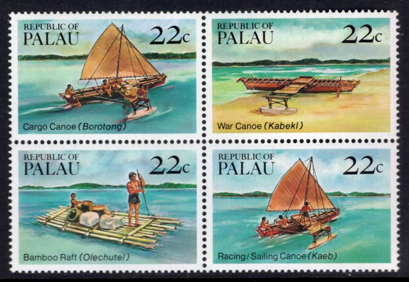 Palau 70a Canoes Boats MNH VF