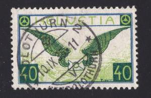 Switzerland  #C14  1929 used  air post allegory   40c