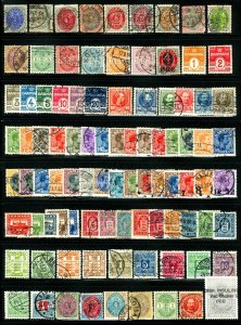 Denmark & DWI 1870-1926 Assorted Early Numerals, Kings, Officials, MH & U